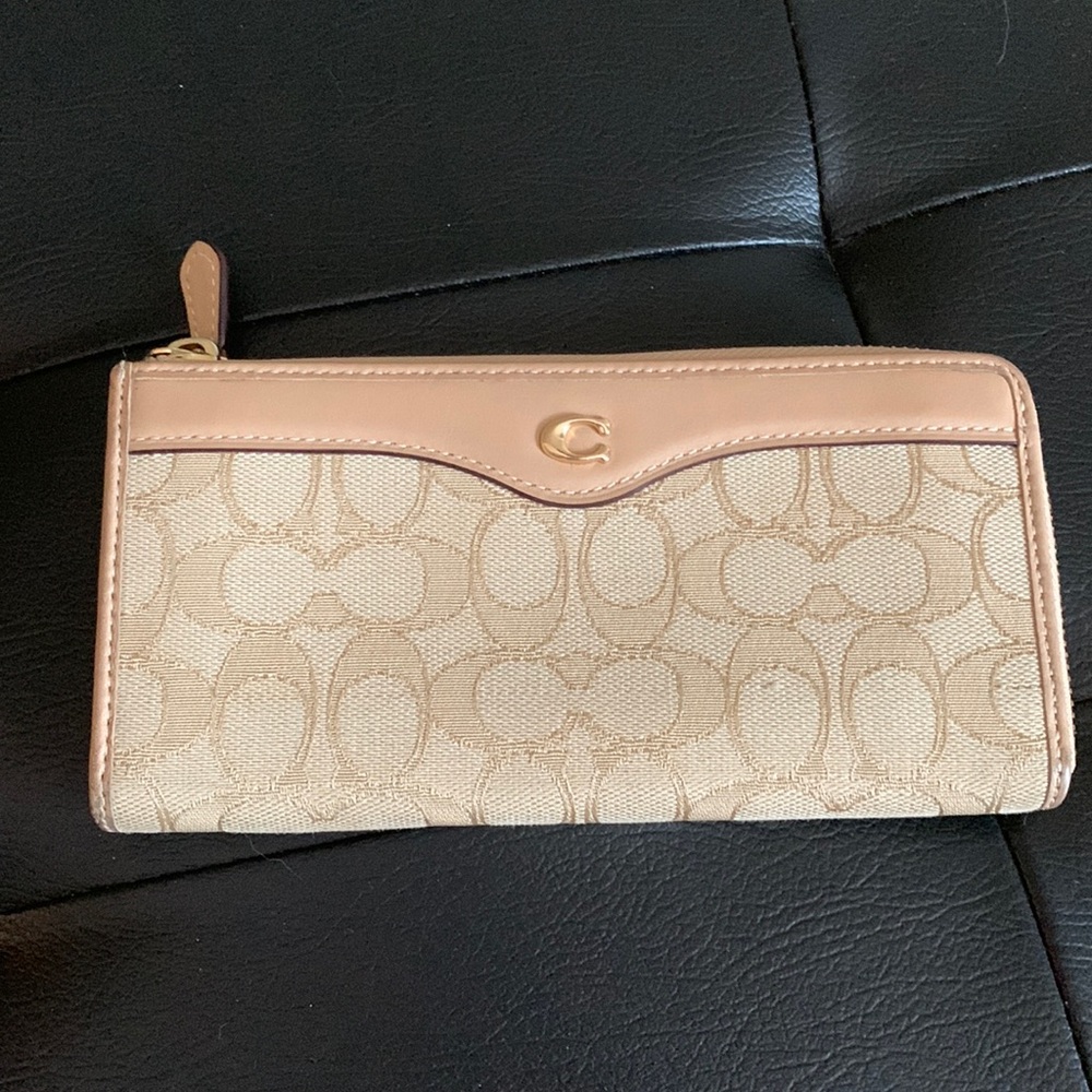 Coach canvas zip wallet